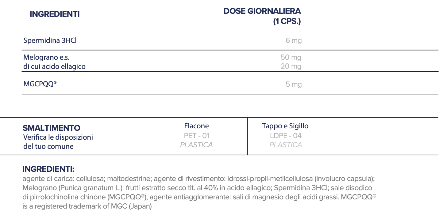 N.12 | ANTI-INVECCHIAMENTO SUPREMO a base di Spermidina, MGC