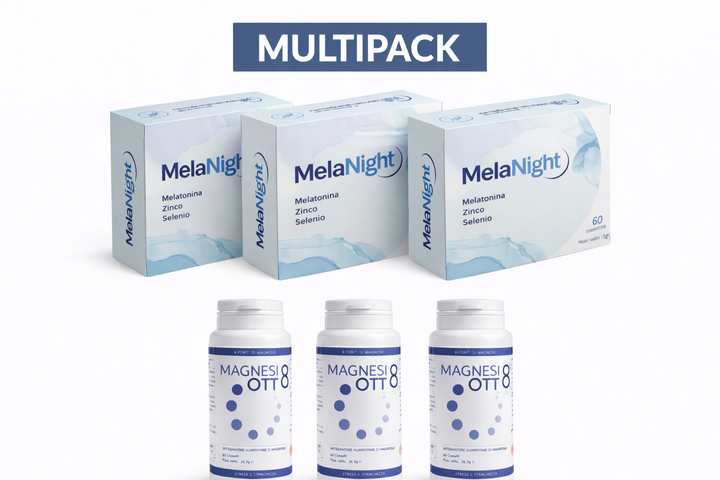 MULTIPACK 3 Confezioni MAGNESIO8 + 3 Confezioni MELANIGHT